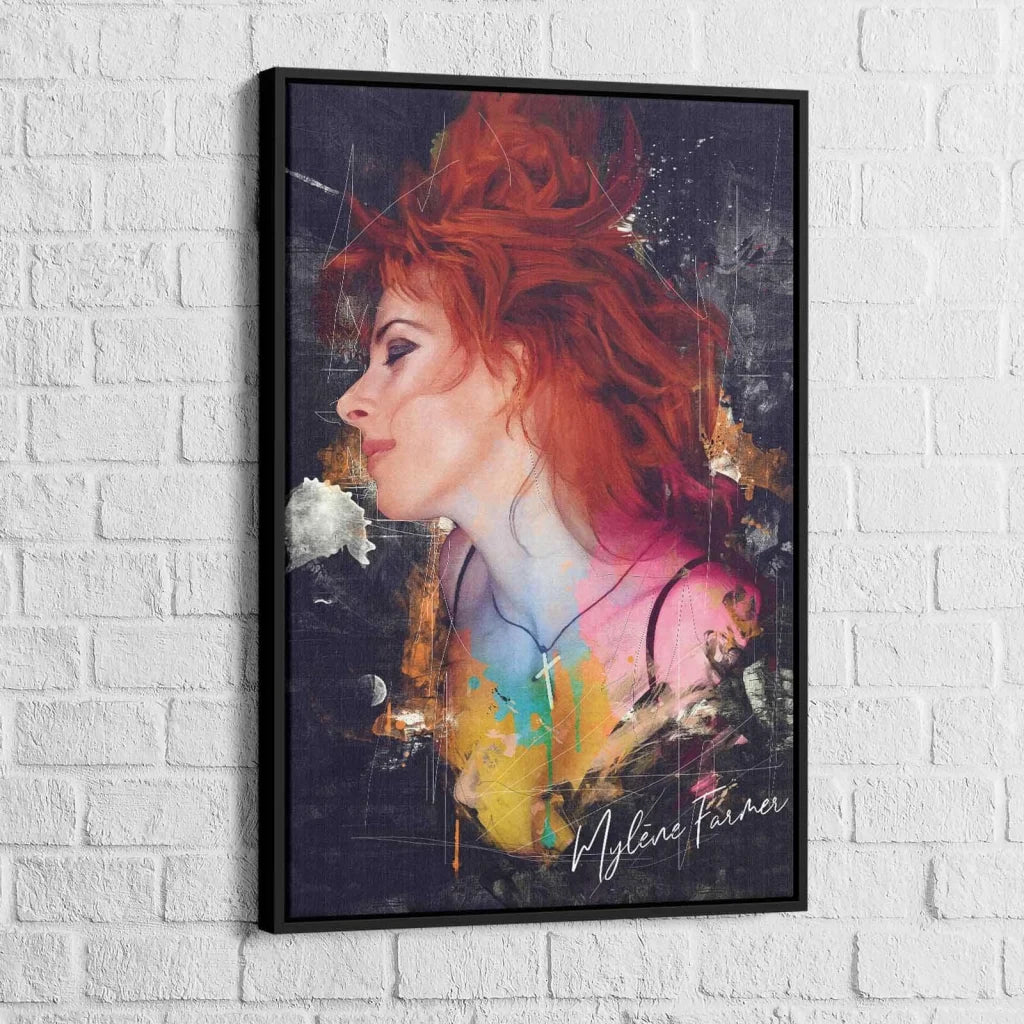 Tableau Mylène Farmer J'ai rêvé qu'on pouvait s'aimer - Montableaudeco