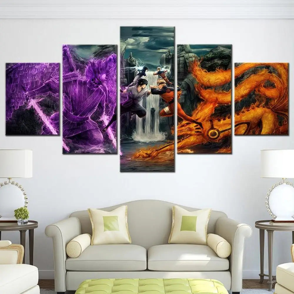 Tableau Naruto 5 Parties Les Forces de Naruto - Montableaudeco