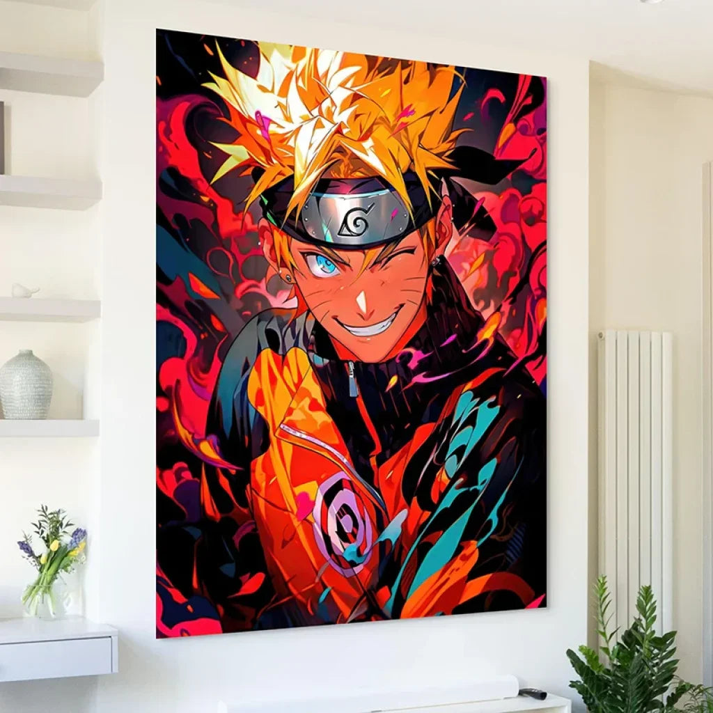 déco manga Naruto style pop art énergétique