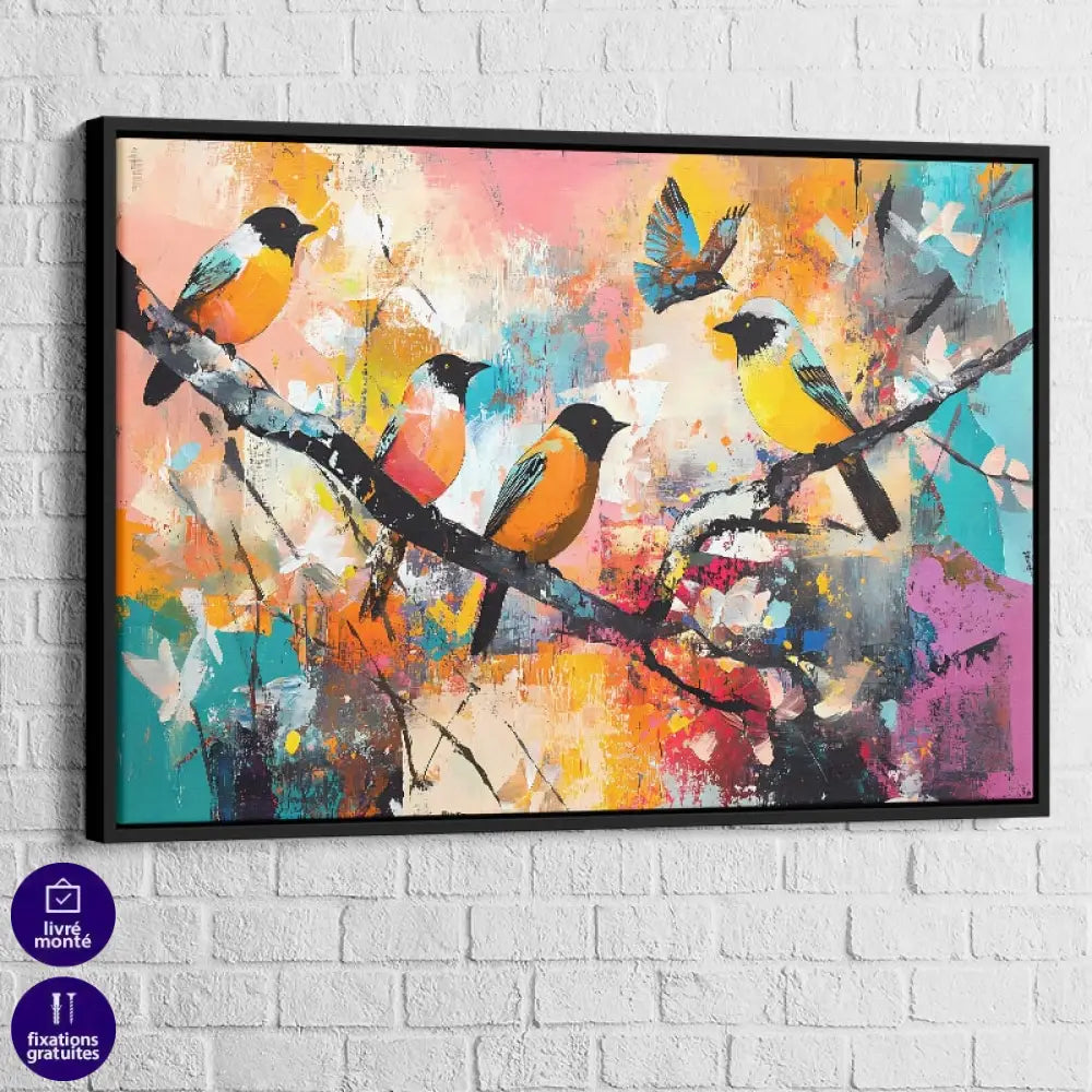 Tableau Oiseau Sur la Branche 3