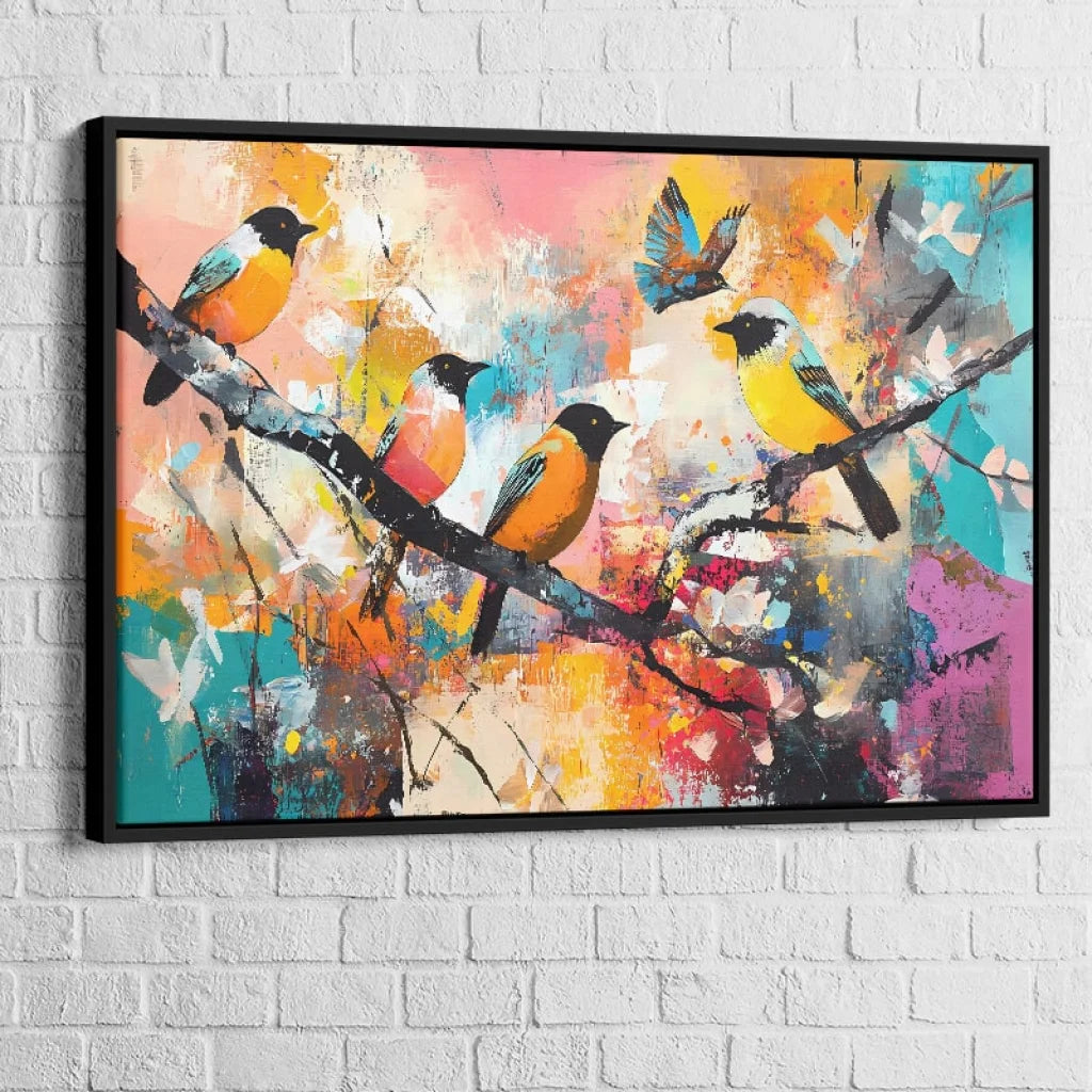 Tableau Oiseau Sur la Branche 3