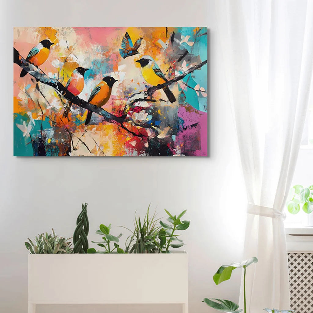 Tableau Oiseau Sur la Branche 2