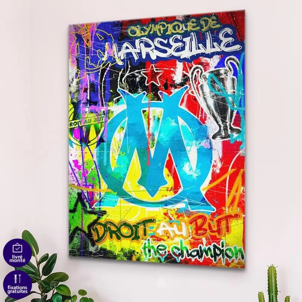 Tableau Olympique de Marseille Urbain - Montableaudeco