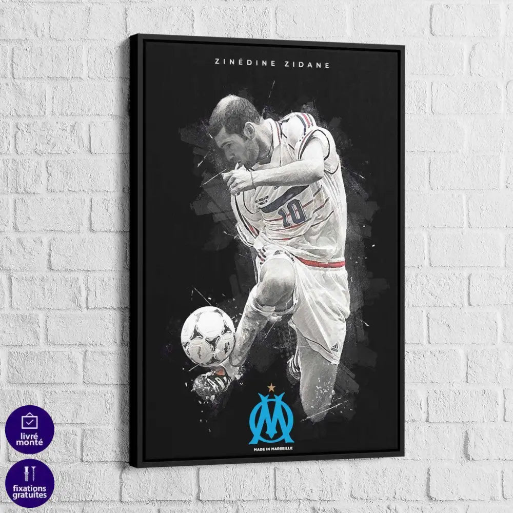 Tableau Olympique de Marseille Zidane - Montableaudeco