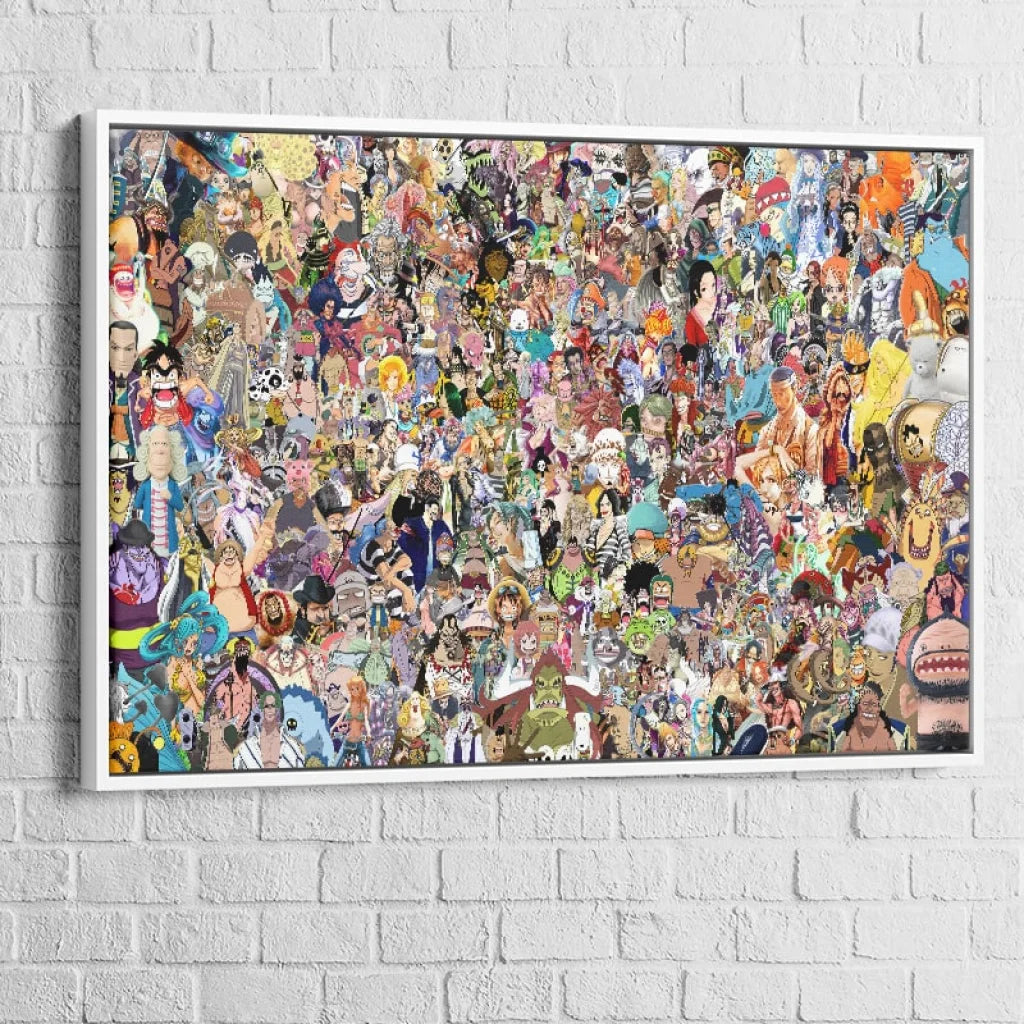 Tableau One Piece L’Héritage de Gol D. Roger 40x60cm / Cadre Blanc Tableau One Piece