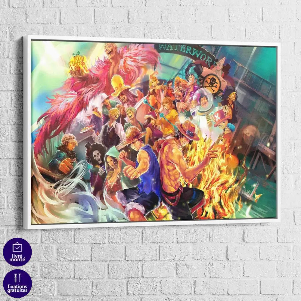 Tableau One Piece Luffy and Friends - Montableaudeco