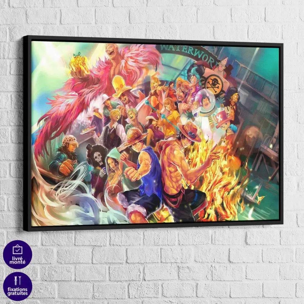 Tableau One Piece Luffy and Friends - Montableaudeco