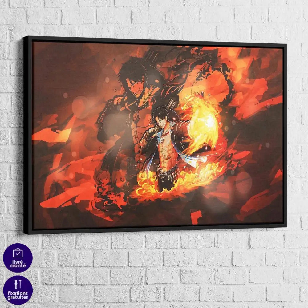 Tableau One Piece Portgas Fire - Montableaudeco