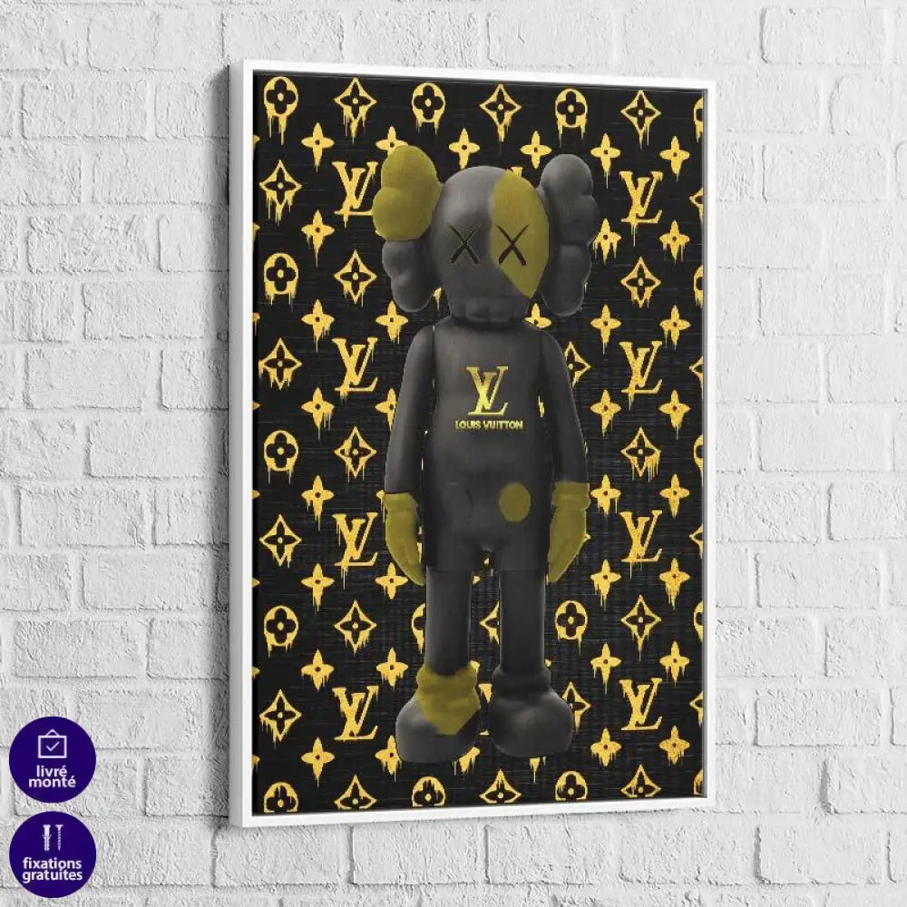 tableau ours fashion cadre blanc