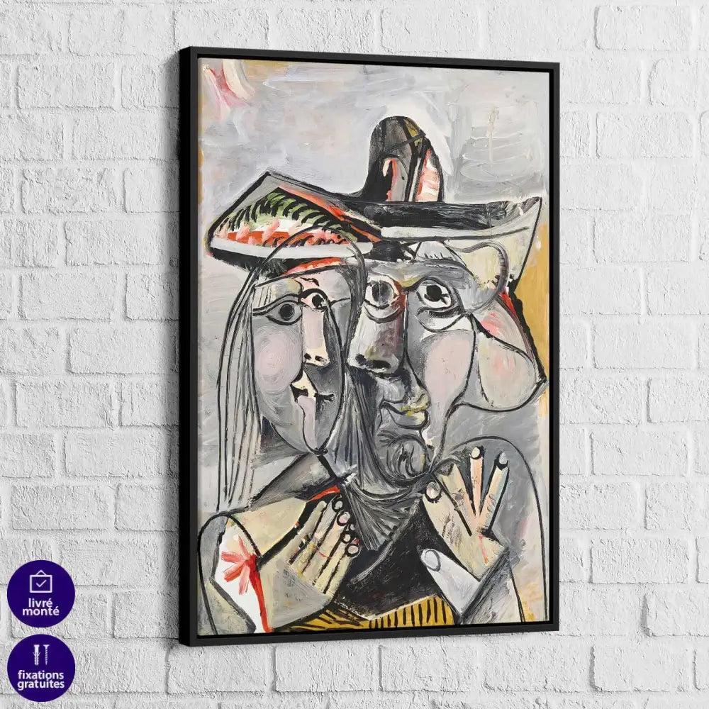 Tableau Pablo Picasso Homme et femme - Montableaudeco