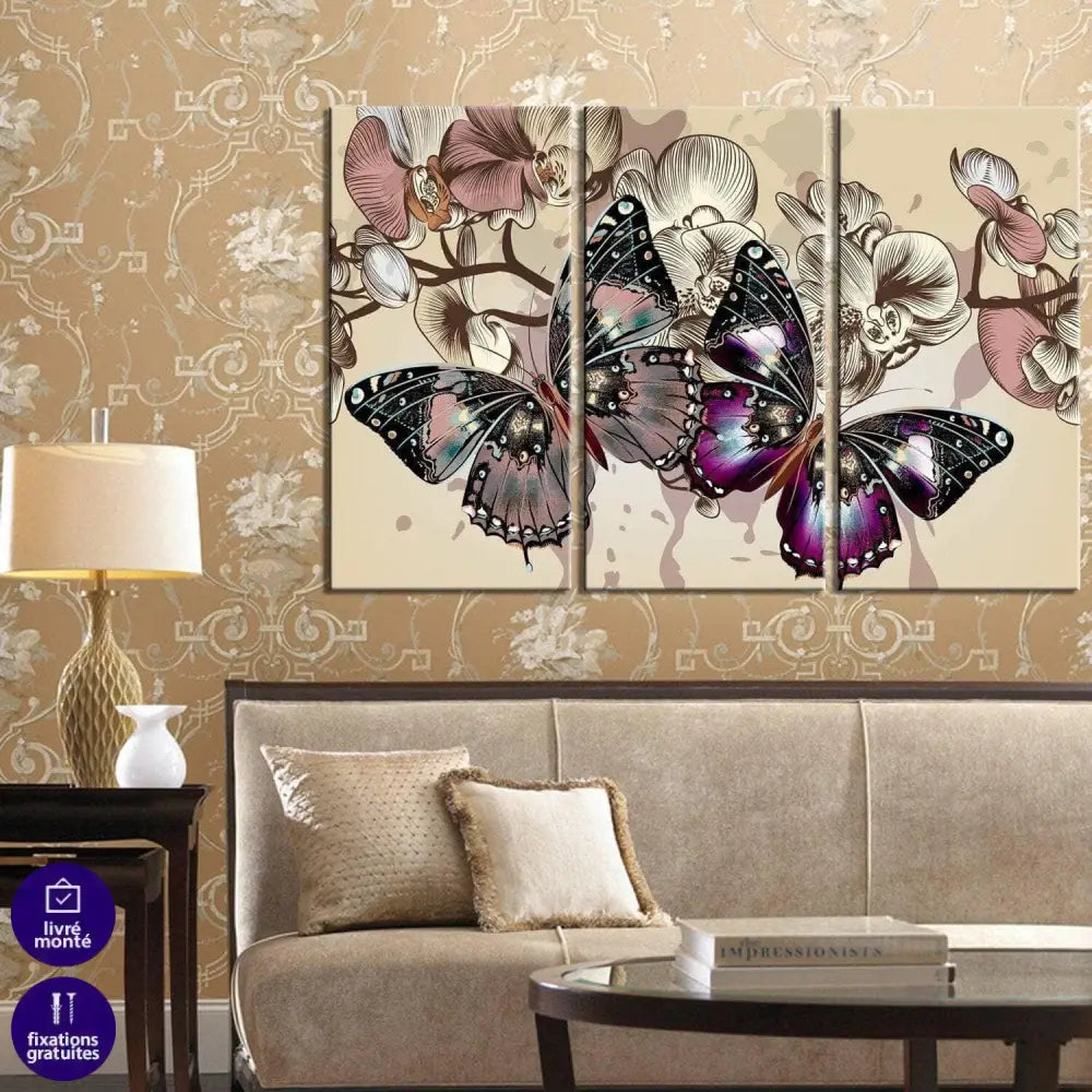 Tableau Papillon | 5 Panneaux | Profitez de L'Offre de Bienvenue -20%