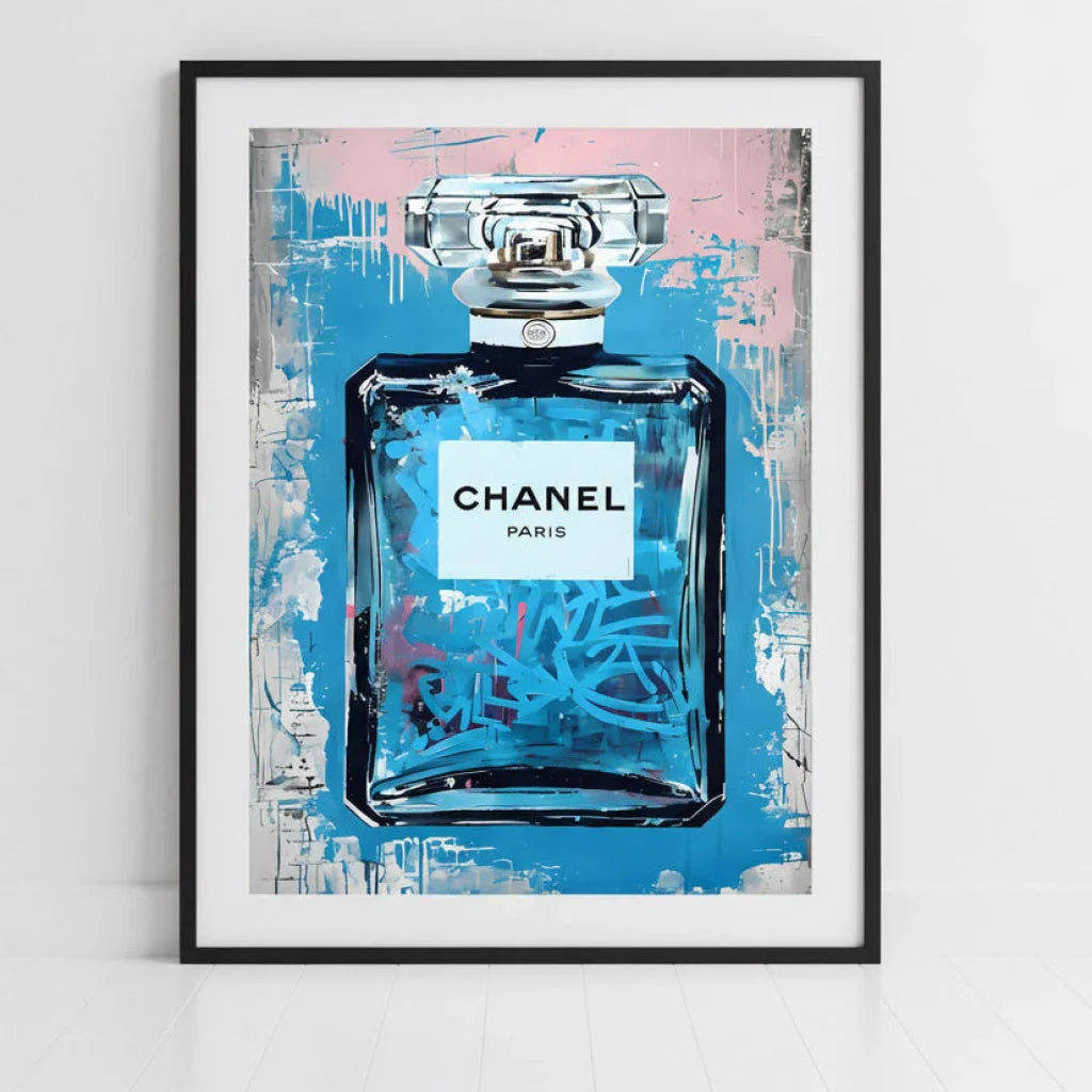 Unframed Poster wall art glam blue pink