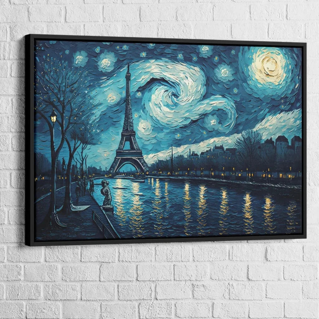 Toile Paris moderne, style peinture texturée impasto