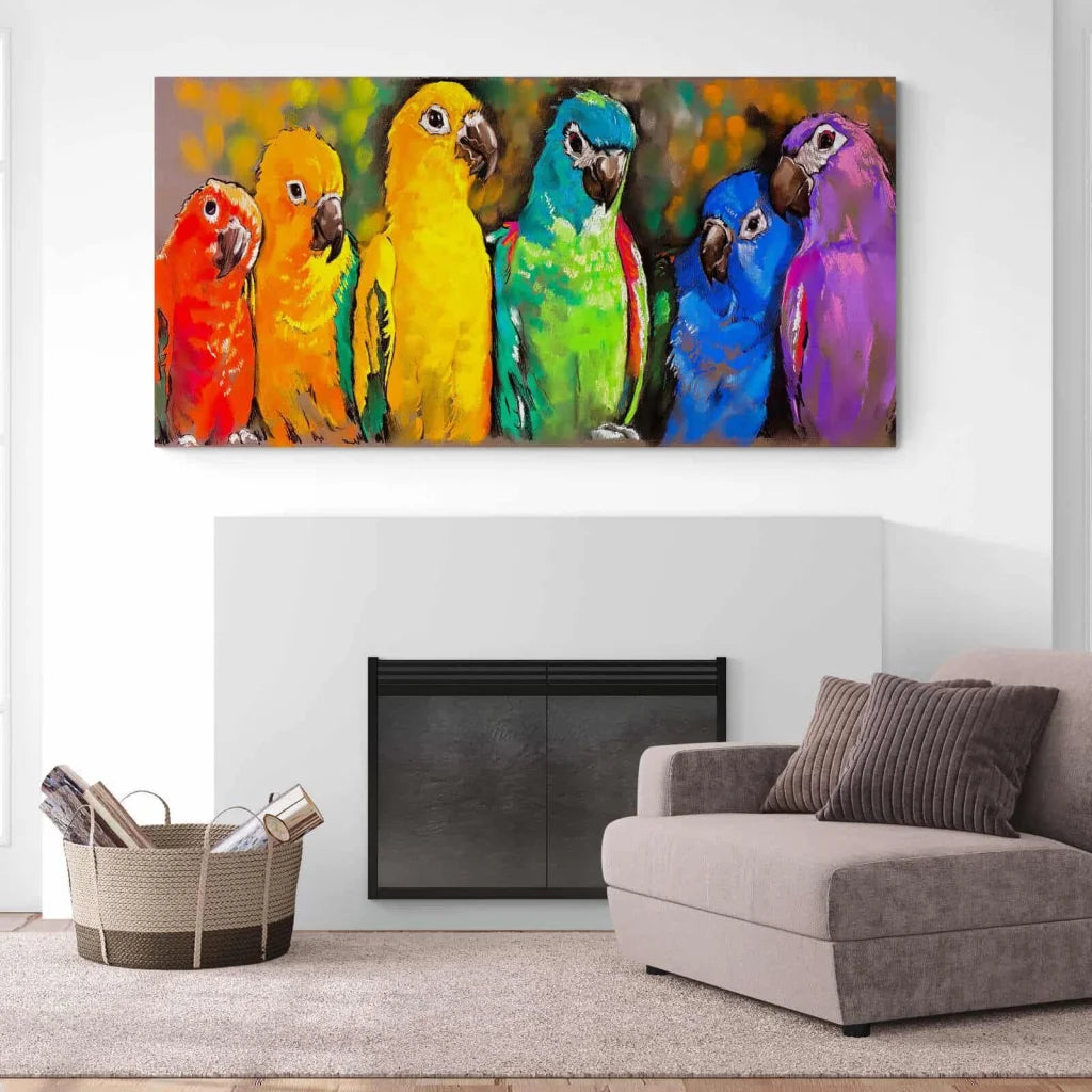 Tableau Perroquets Coloré - Montableaudeco