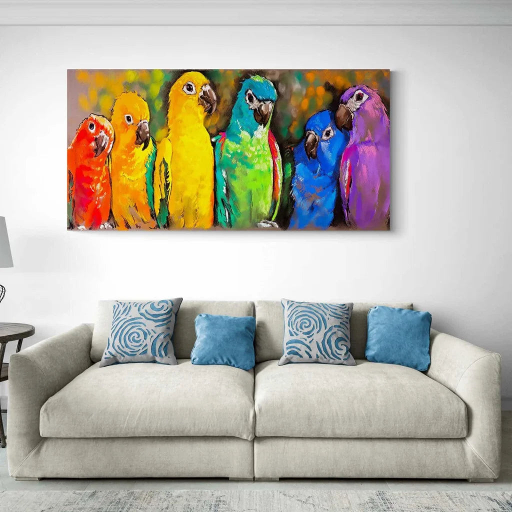 Tableau Perroquets Coloré - Montableaudeco