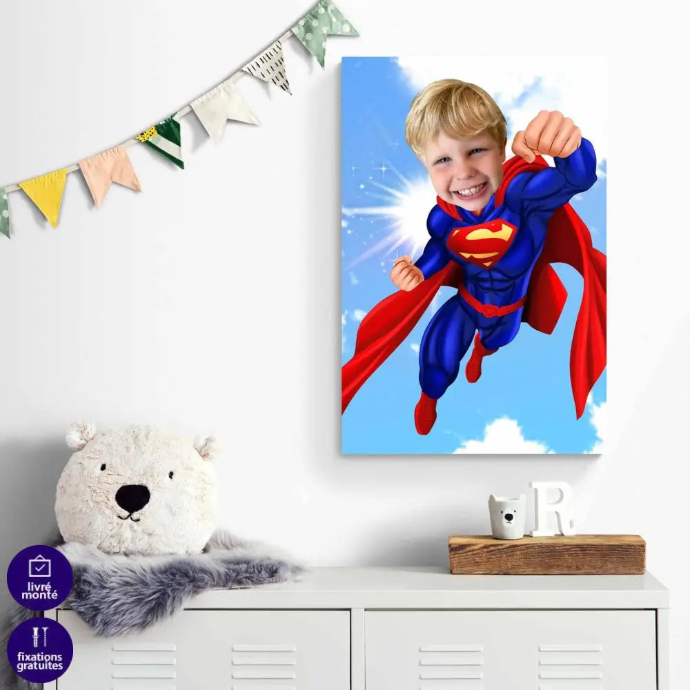 Tableau Personnalisable Super Héros Marvel SUPERMAN - Montableaudeco