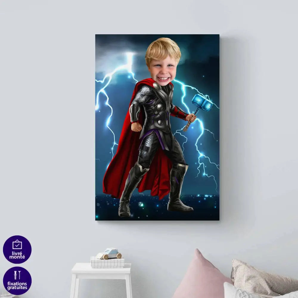 Tableau Personnalisable Super Héros Marvel Thor 1 - Montableaudeco