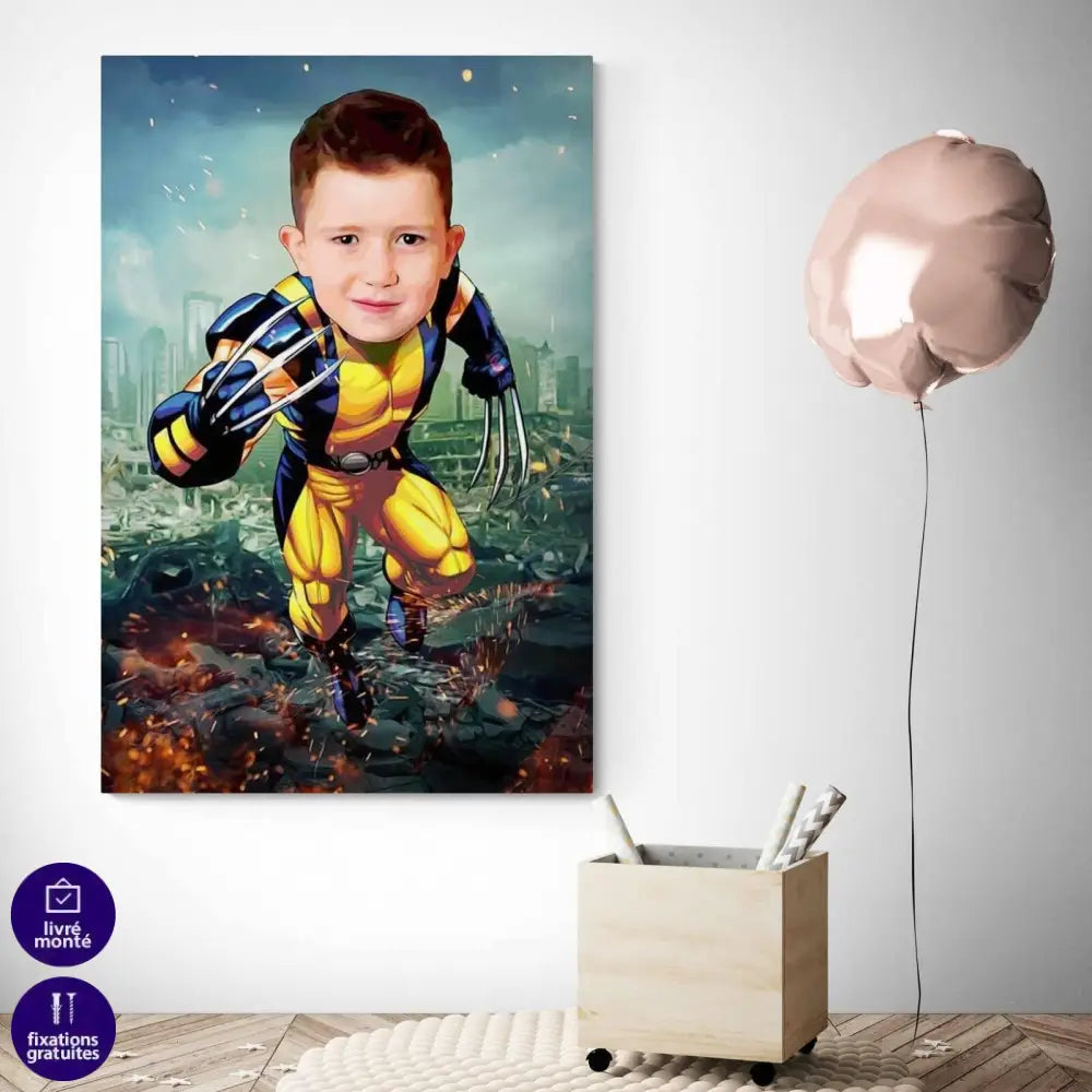 Tableau Personnalisable Super Héros Wolverine - Montableaudeco
