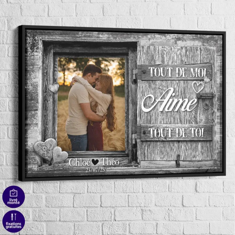 Tableau Personnalisé Cadre Photo L'amour Cadre Noir