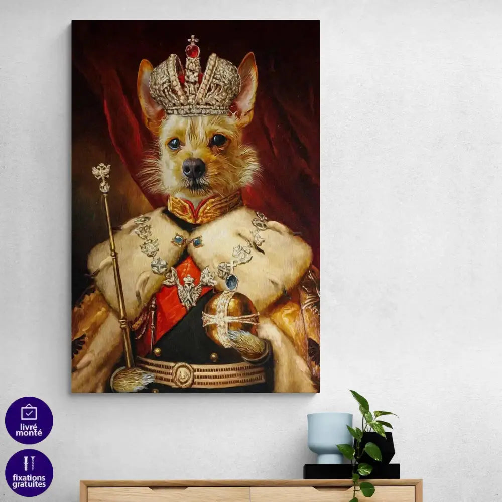 Tableau Personnalisé Chien Royal - Montableaudeco