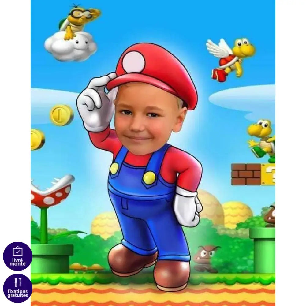 Tableau Personnalisé Enfant Gaming & Contes de Fées - Montableaudeco