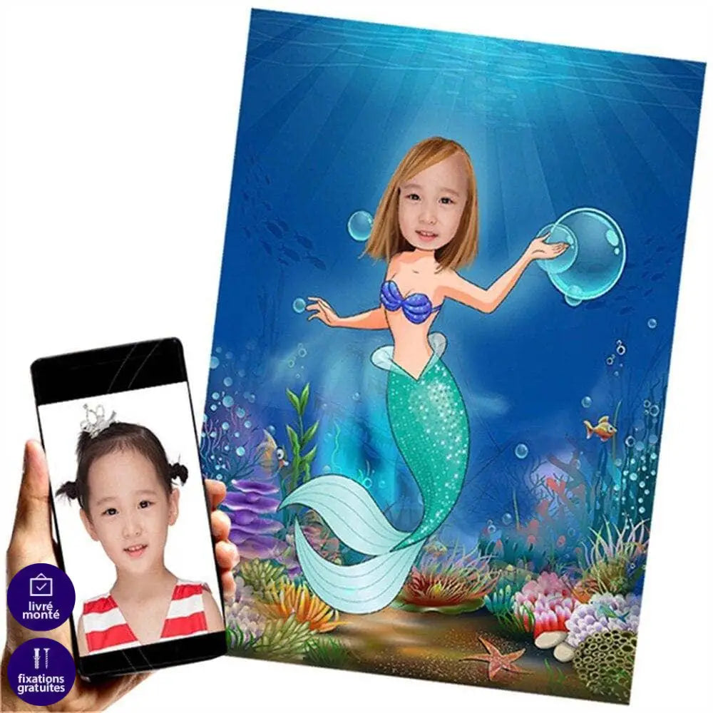 Tableau Personnalisé Enfant Gaming & Contes de Fées - Montableaudeco