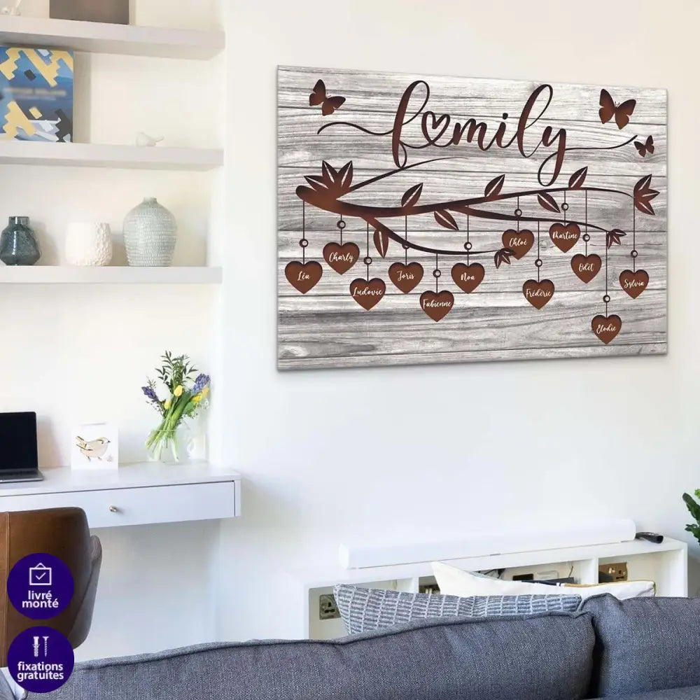 Tableau Personnalisé Famille La Branche - Montableaudeco