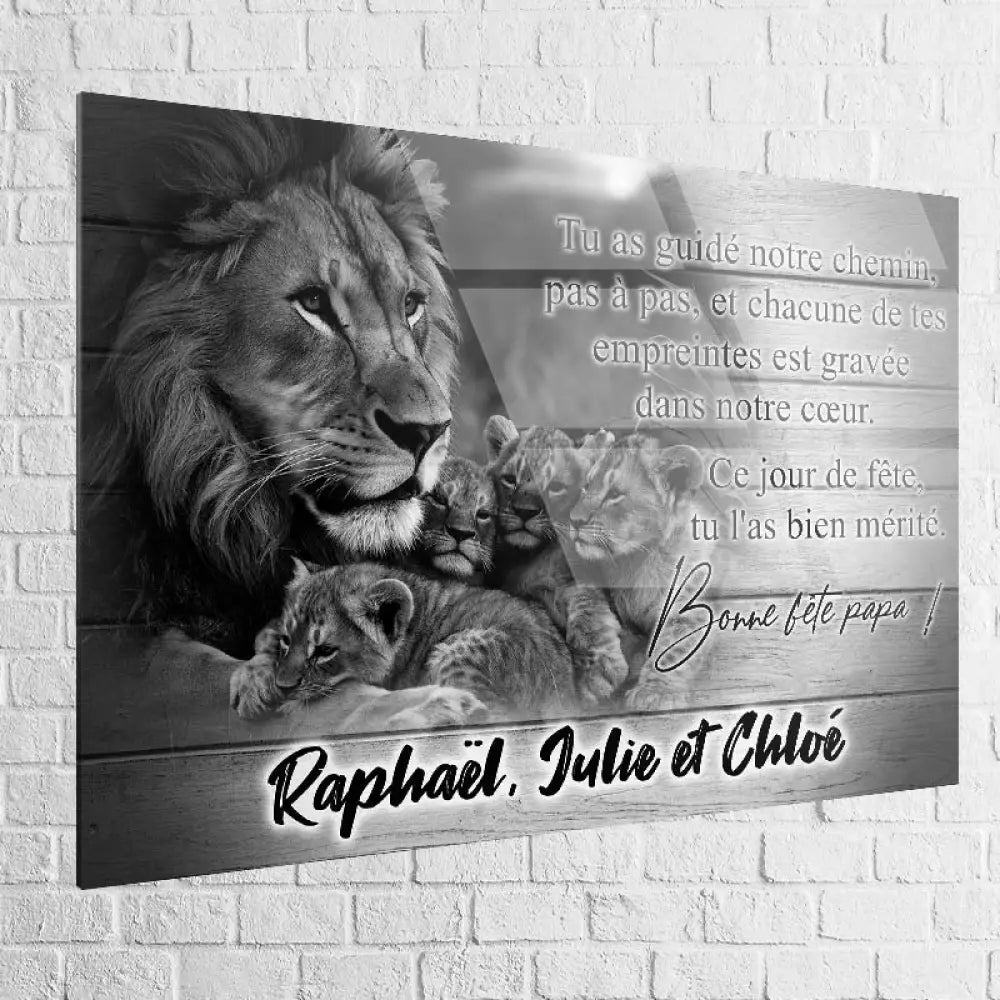 Tableau Personnalisé Papa 40x60cm / Plexiglas Toile Imprimée