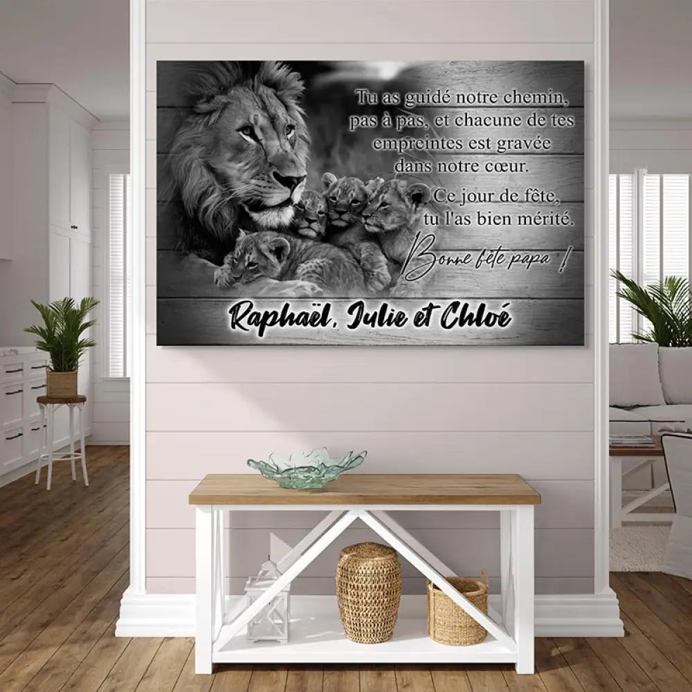 Tableau Personnalisé Papa Toile Imprimée