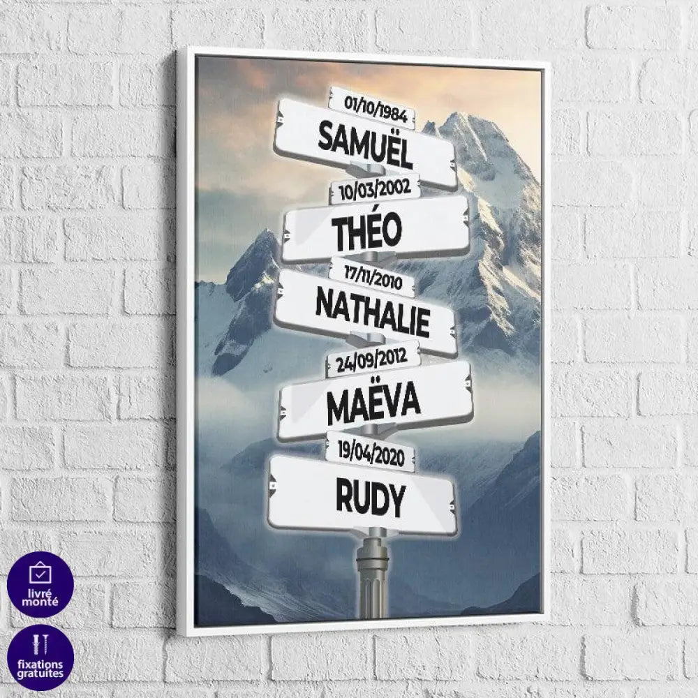Tableau Personnalisé Prénoms | Les Promos -25% et Livraison Gratuite d