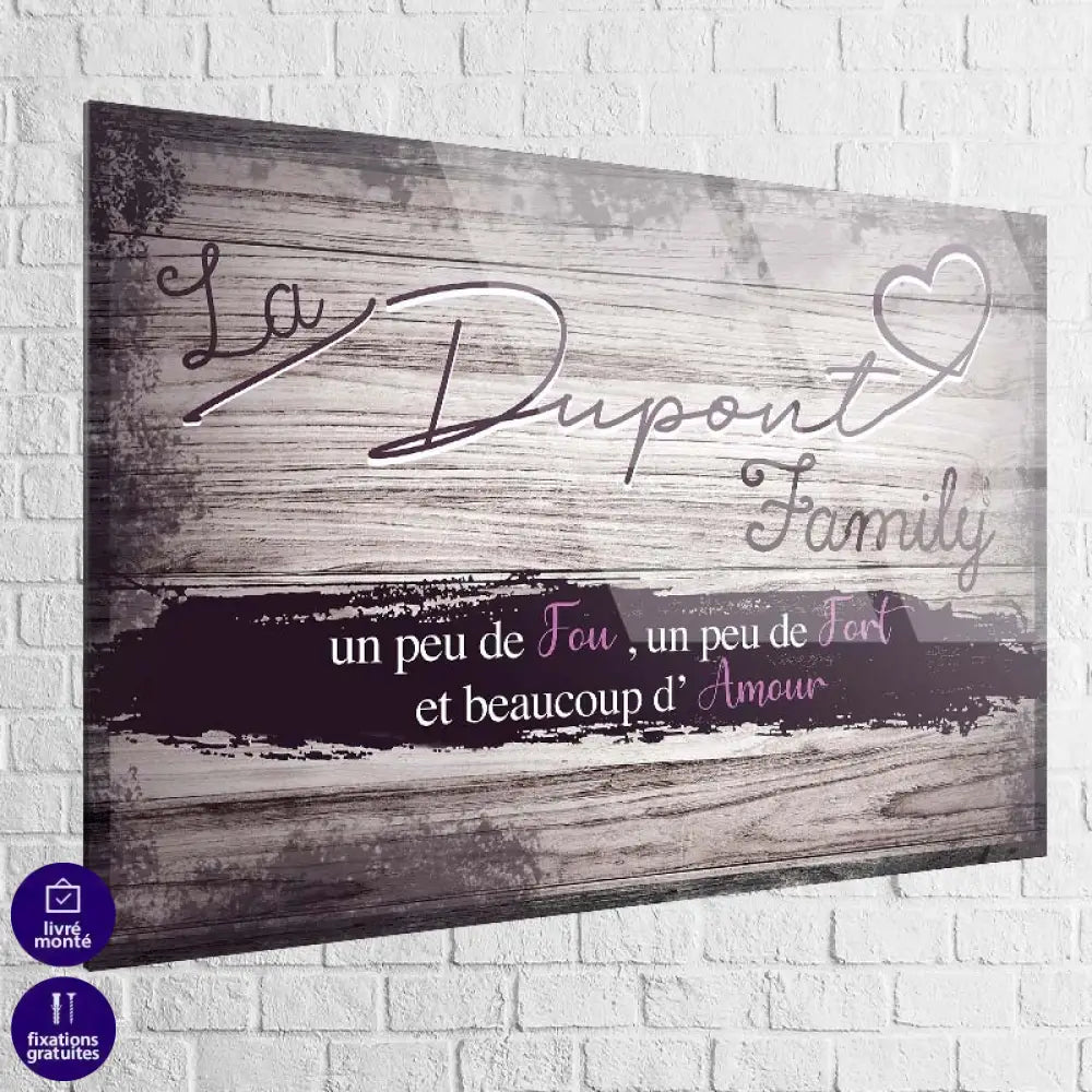 Tableau Personnalisé Family Plexi