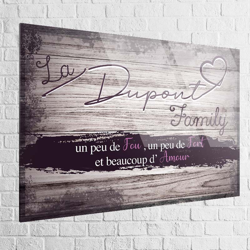Tableau Personnalisé Family Plexi