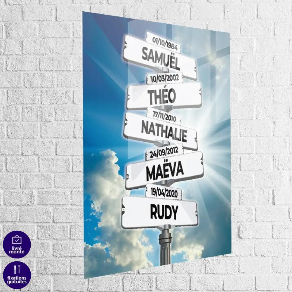 Tableau Personnalisé Prénoms Nuage - Montableaudeco