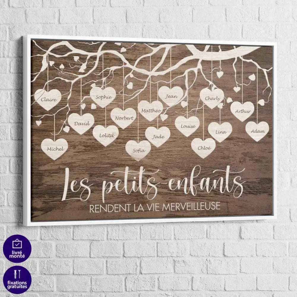 Tableau Personnalisé Prénoms Petits Enfants - Montableaudeco