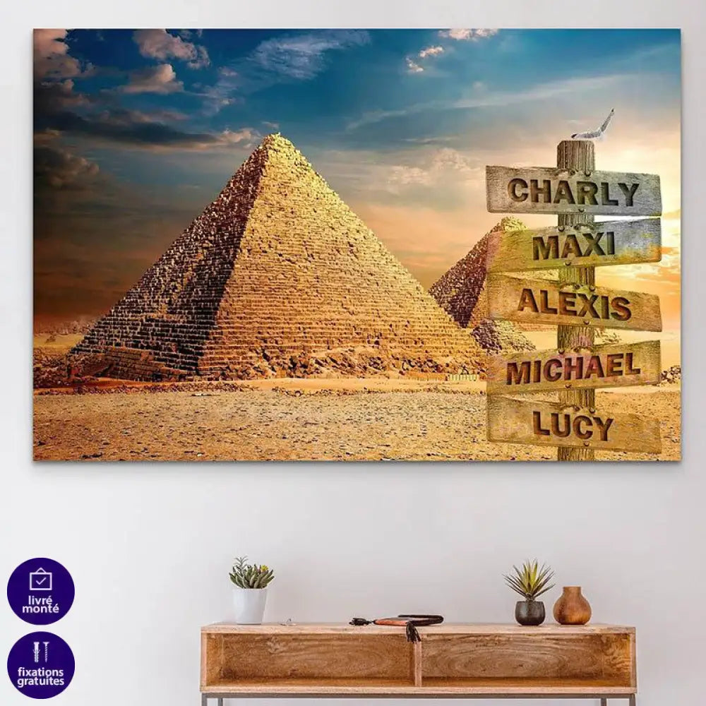 Tableau Personnalisé Prénoms Pyramide - Montableaudeco