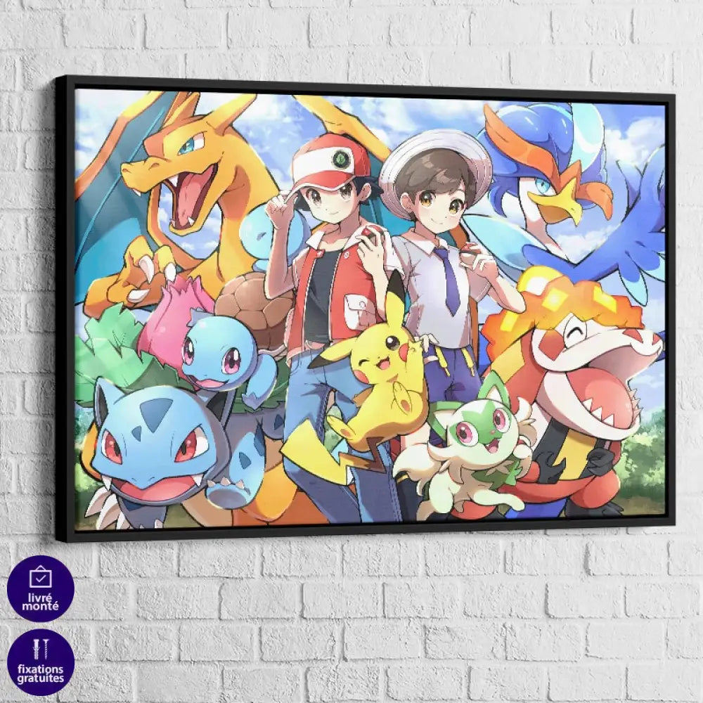 Art mural Pokémon Spirit lumineux et dynamique pour fans de Pokémon