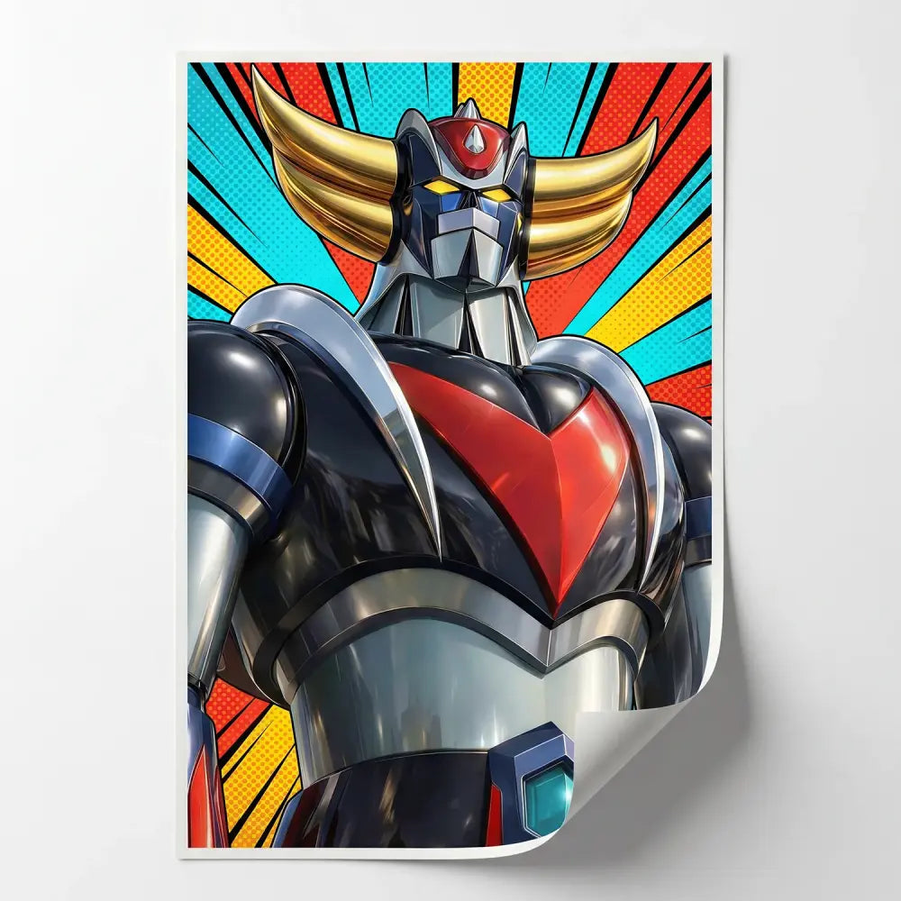 Tableau Pop Art Goldorak - 40x60cm / Affiche sans cadre - Tableau Goldorak