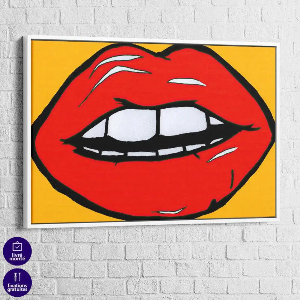 Tableau Pop Art La Bouche Andy Warhol - Montableaudeco