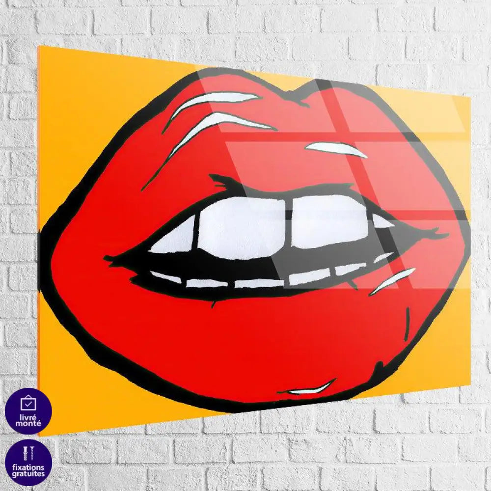Tableau Pop Art La Bouche Andy Warhol - Montableaudeco