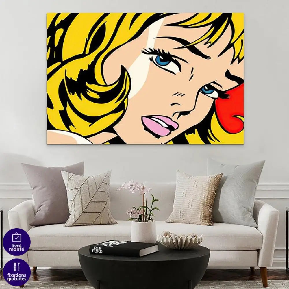 Tableau Pop Art La Jolie Blonde - Montableaudeco