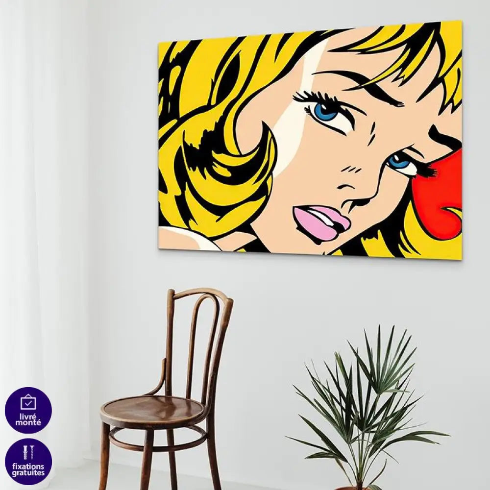 Tableau Pop Art La Jolie Blonde - Montableaudeco