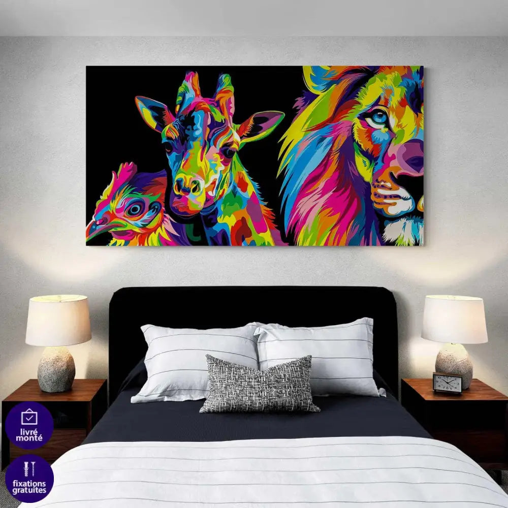 Tableau Pop Art Les Animaux - Montableaudeco