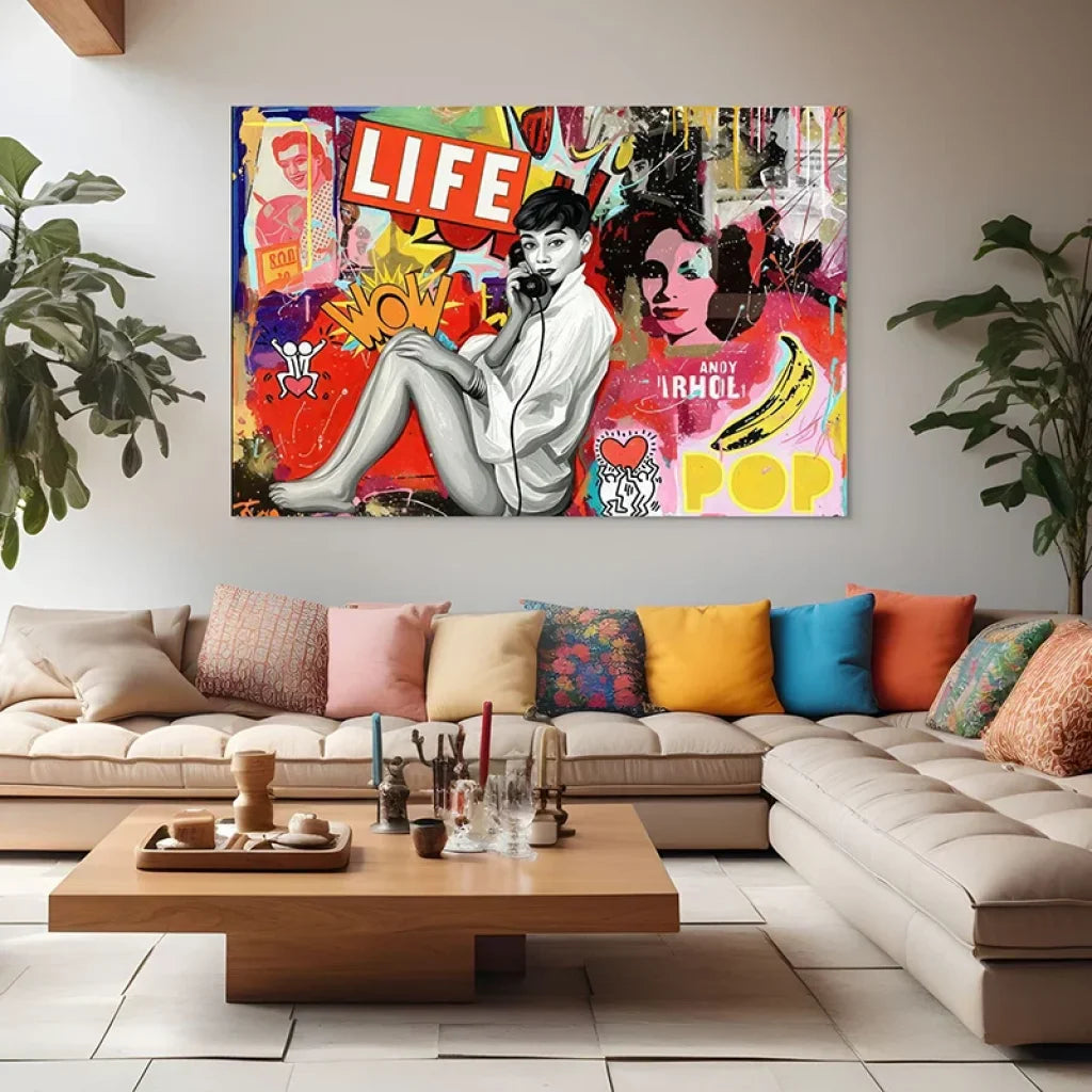 tableau pop culture femme rétro