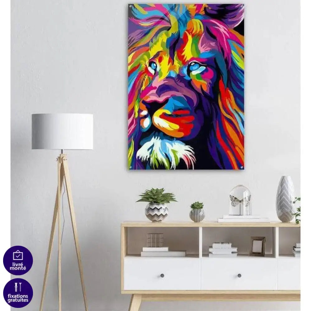 Tableau Pop Art Lion - Montableaudeco