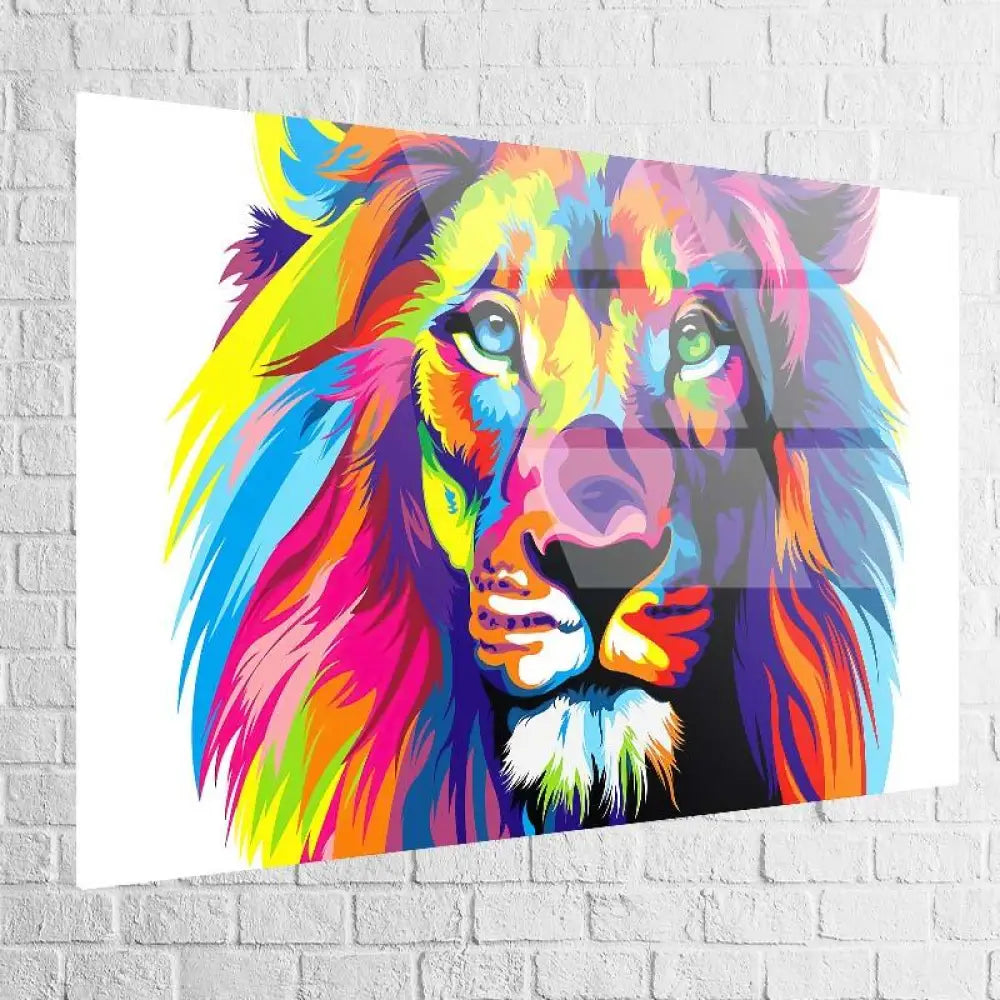 Tableau Pop Art Lion Coloré - Montableaudeco