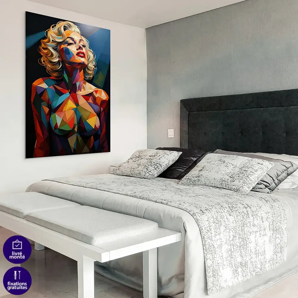 Tableau Pop Art – Icône Marilyn Monroe Couleurs Vives