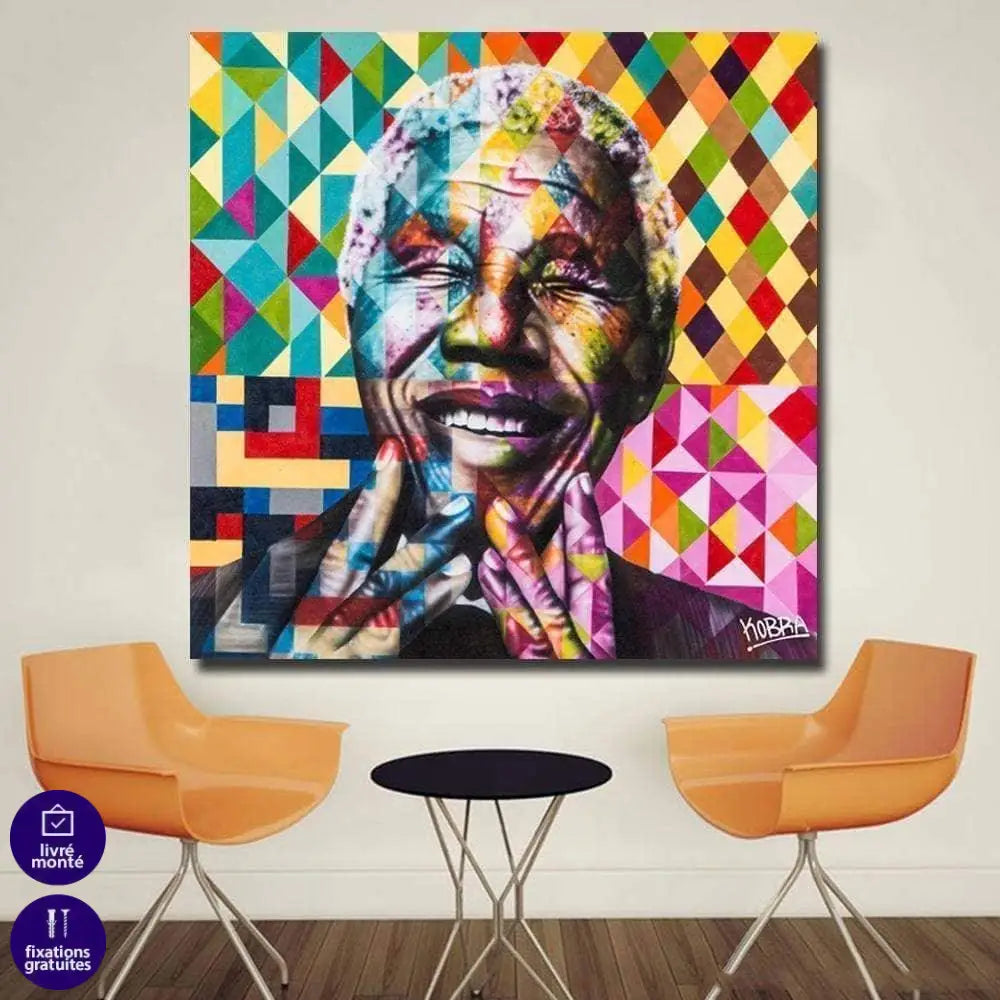 Tableau Pop Art Nelson Mandela Portrait - Montableaudeco