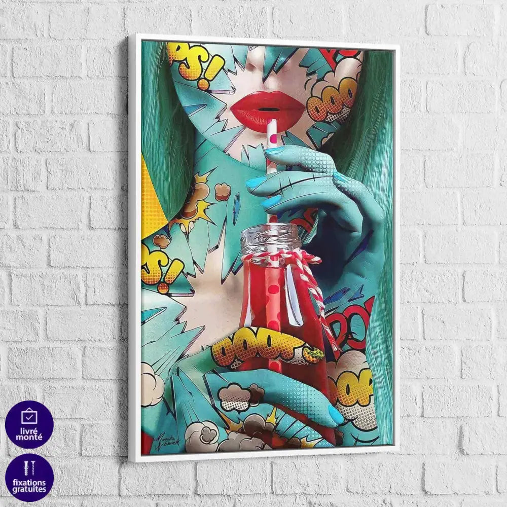 Tableau Pop Art Tatoo Girl - Montableaudeco
