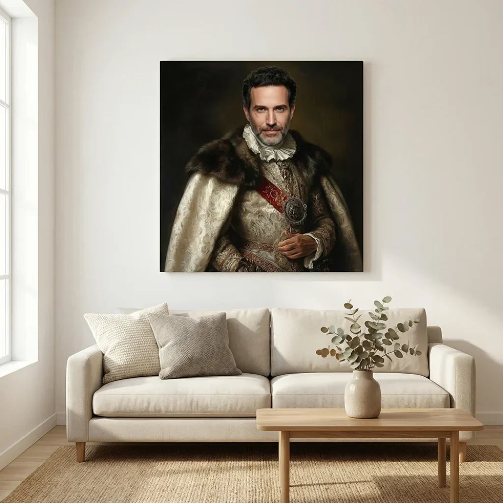 Personalized antique portrait painting, an original gift featuring your photo