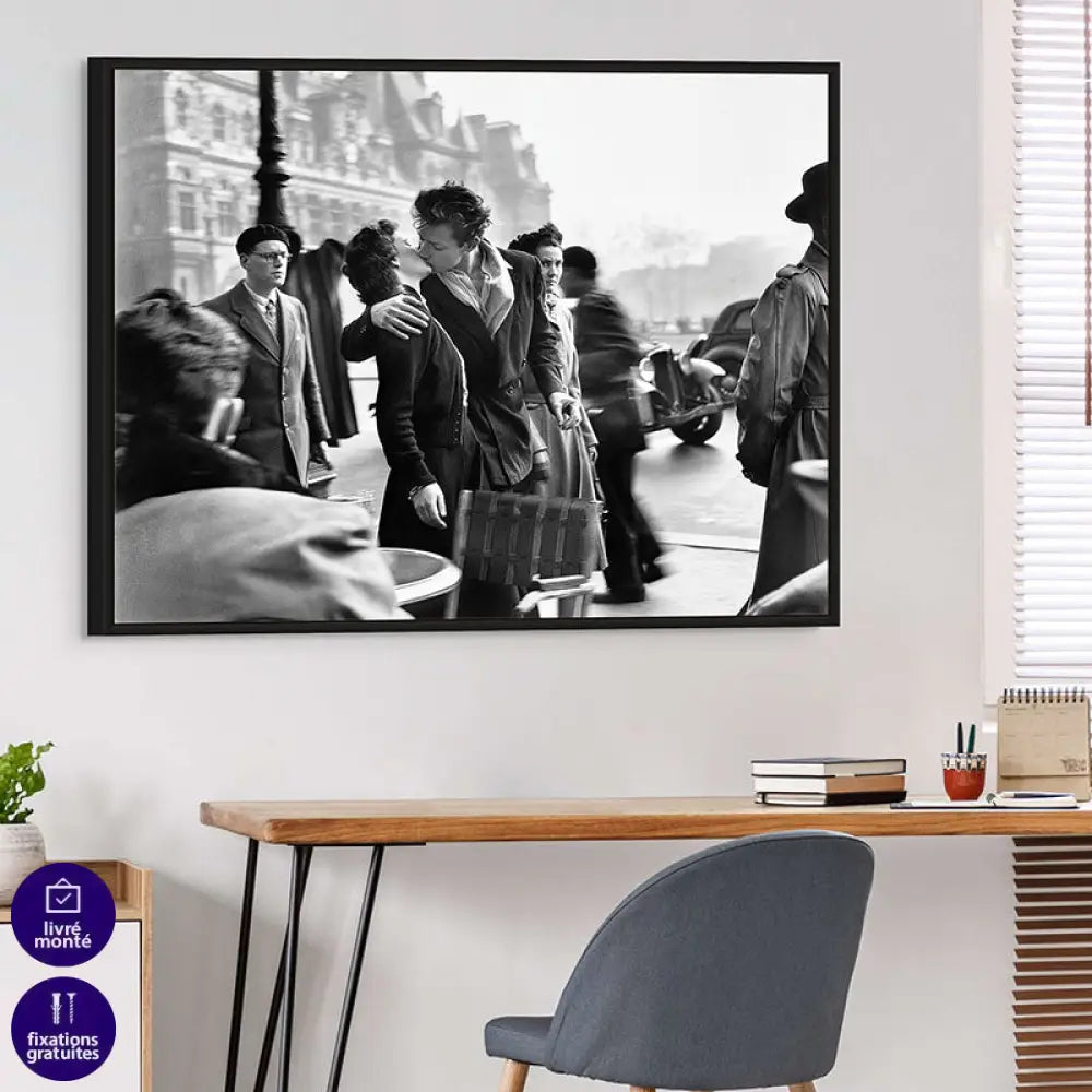 Tableau Robert Doisneau Le Baiser